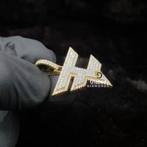 จี้ฮิปฮอปเงินแท้ 925 ชุบโรเดียมแบบกำหนดเอง ประดับเพชร VVS คุณภาพสูงจากแล็บ ระยิบระยับ - Product Image 2