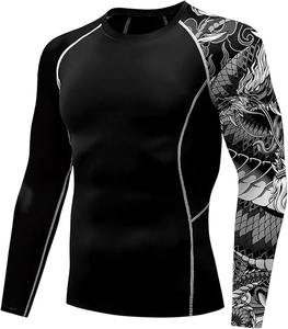 Rashguards personnalisés pour BJJ et MMA - Impression par sublimation durable, respirant, antibactérien, séchage rapide pour l'entraînement en salle de sport - Product Image 4