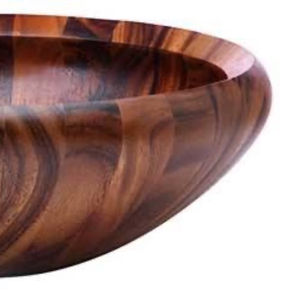 ชามสลัดอะคาเซียธรรมชาติงานหัตถกรรมสีไม้ธรรมชาติสำหรับเครื่องครัวชามไม้สินค้าขายดี - Product Image 1