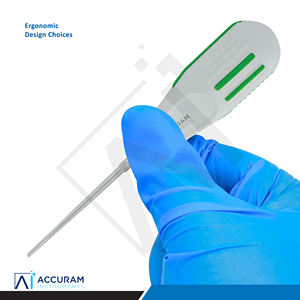 Perioteuse dentaire professionnelle droite 2,0 mm avec manche PPU, instrument chirurgical manuel d'extraction dentaire atraumatique, instrument chirurgical pour racines, CE - Product Image 5