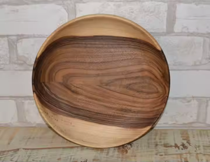 Platos de cargador de madera duraderos Platos de bocadillos de madera ligeros Platos de madera tallados artesanales por glowin fashion - Product Image 4