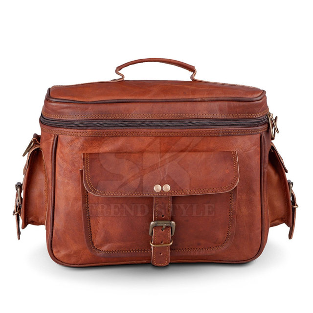 OEM ODM Leather Camera Bag Solid Color Single Shade DSLR Camera Bag Custom Logo Wholesale