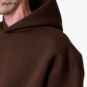 Sweat-shirts à capuche surdimensionnés à épaules tombantes en coton 100% de haute qualité avec logo personnalisé, 420 g/m², lourds, brodés pour l'hiver - Product Image 5