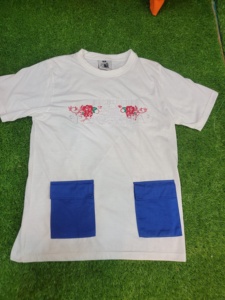 Camisas de algodón orgánico 100% de alta calidad personalizadas con logotipo de serigrafía 220 gramos patrón de letras holgadas - Product Image 6