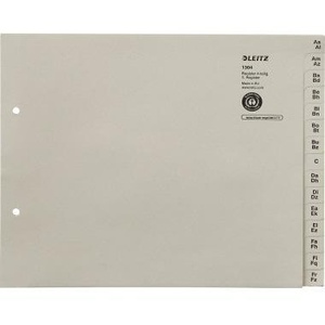 A-Z Register Leitz Extra Wide DIN <b>A4</b> 60 Sheets Recycled Grey Rope Paper File <b>Folder</b> Accessories - Product Image 1
