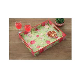 Plateau de service en bois écologique émaillé, plateau de service de cuisine durable - Product Image 1