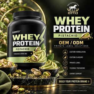 Concentrado de Proteína de Suero de Leche Elma Food 1KG Sin Azúcar Añadido 50 Porciones Fórmula de Crecimiento Muscular con BCAA Proteína en Polvo Sin GMO - Product Image 1