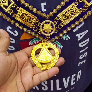 FULLY HAND EMBROIDERED DEPUTY GRAND MASTER <b>APRON</b> WITH COLLAR & CUFFS JEWEL - Product Image 4