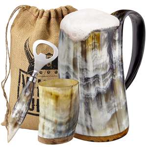 Taza de cuerno vikingo The Bartender Choice, jarra de ágata Medieval, tazas de cuerno para beber, gran oferta, accesorios para bebidas a precio mayorista - Product Image 3