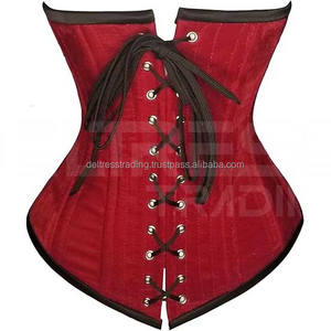 Bon marché, vente en gros, Corset moulant en velours robuste 26 à double armature en acier pour l'entraînement de la taille - Product Image 1