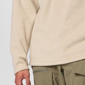 Sweat-shirt en molleton pour homme à prix avantageux, finition lisse, pour les acheteurs en gros, couleur unie avec col boutonné - Product Image 3