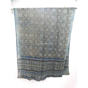 Vente en gros 100% coton tissu imprimé Ajrakh teinture naturelle main bloc Hijab écharpe douce et confortable Dupatta - Product Image 2