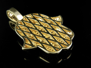 Moda Hip Hop 925 Plata Iced Out Moissanite diamante Hamsa mano colgante joyería religiosa regalo para hombres mujeres - Product Image 4