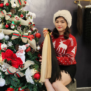 Extensiones de cabello vietnamita Remy 100% de alta calidad, trama dibujada doble, rizada y recta, 30 pulgadas de Vietnam - Product Image 3