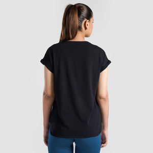Femmes décontracté élégant séchage rapide col rond à manches courtes coton T-Shirts été vêtements quotidiens en gros ODM impression personnalisée - Product Image 3