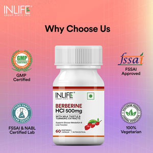 Meilleure Qualité 60 Veg Capsules Berbérine HCl 500mg avec Curcuma Chardon-Marie Complément Bienfaits pour la Santé pour Adultes - Product Image 6