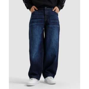 กางเกงยีนส์ทรงหลวมสไตล์วินเทจ ขากว้างทรงบาน เอวสูง สไตล์สตรีทแวร์ ผ้าเดนิม ตกแต่งคริสตัลเพชร สีสันสำหรับฤดูหนาว - Product Image 5