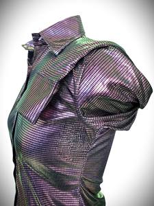 Chemise de spectacle western pour femme personnalisée, imprimé scintillant et boutons sur le devant, vêtements d'équitation et de rodéo - Product Image 3