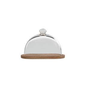 Premium Design Cloches With <b>Glass</b> Lid and Oval Shaped Mango Wooden Base for <b>Cakes</b> and Cookies With Sizes 8 Inches - Product Image 2
