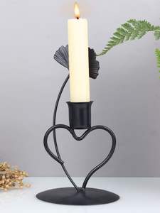 <b>Black</b> Iron <b>Candle</b> <b>Holder</b> Candelabras <b>Pillar</b> <b>Candle</b> <b>Holder</b> Centerpiece Home Decor Metal Crafts Wedding Decor - Product Image 5
