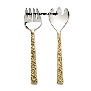 Stylish Leaf Design Stainless Steel Sustainable Modern Premium Quality <b>Flatware</b> <b>Set</b> with Mirror Plated Finish for Home & Kitchen - Product Image 5