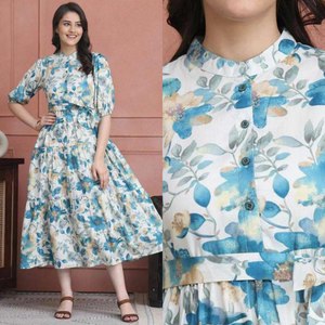 Kurta de Diseño Elegante y Confortable para Todo el Día, Hecha a Medida, con un Hermoso Diseño en el Cuello y Largo hasta la Rodilla, que Ofrece un Look Sofisticado y Ligero - Product Image 5