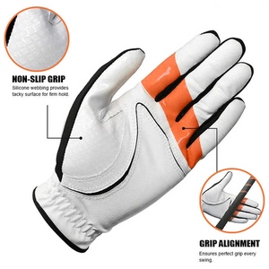 Gants de golf en cuir d'agneau de haute qualité en gros doux respirant tous temps Logo personnalisé usine Oem accessoires de golf - Product Image 5