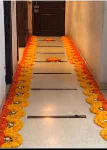 ดอกไม้ประดิษฐ์จากอินเดียรังโกลีดิวาลีของตกแต่งวัดจัดงานแต่งงานงานขึ้นบ้านใหม่ตกแต่งบ้านตามเทศกาล - Product Image 3