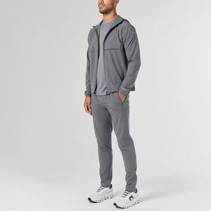 Logo Blank Jogger Hoodie Set Plain Nueva moda Parejas Ropa deportiva Chándal Hombres 2 piezas Conjunto de chándal personalizado - Product Image 4