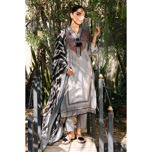 Ensemble de 3 pièces imprimé avec logo personnalisé, style modeste pour fête, avec dupatta en mousseline, du XS au XL, ODM pour OEM BM-52047 - Product Image 6