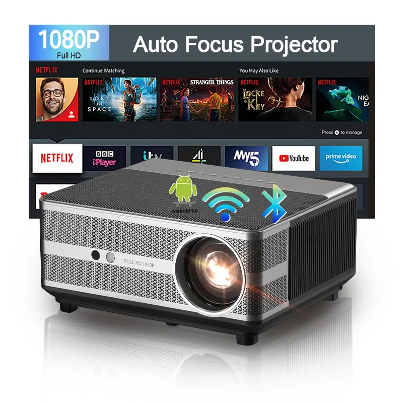 Rigal RD-836A Dustproof Android WIFI Business projectors Presentation equipments Smart 4k Enclosed Projectors for TV Home Cinema