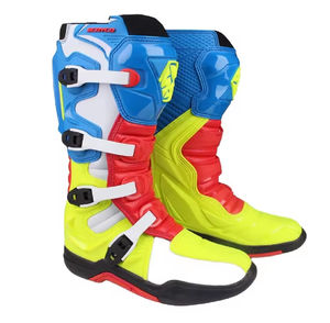 Chaussures de motard pour hommes avec embout renforcé et rembourrage confortable, style course, chaussures de moto pour la conduite et les courses automobiles - Product Image 2