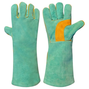 Artículo de nueva tendencia, tasa de fábrica, guantes de trabajo de soldador de etiqueta privada, Material de la mejor calidad, guantes de soldadura de seguridad exigidos por el cliente - Product Image 4
