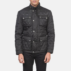 Veste matelassée d'hiver imperméable et coupe-vent pour homme avec logo personnalisé, doublure en soie, rembourrage en coton, nouveau design - Product Image 4