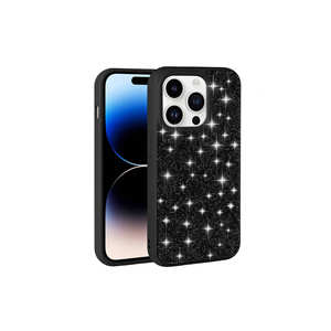 Carcasa Protectora de Silicona con Diseño de Diamantes de Imitación Brillantes de Lujo para iPhone 14 Pro, Cubierta Elegante con Electrochapado - Product Image 2