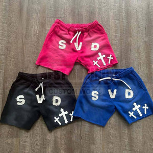 Pantalones cortos desgastados para hombre de algodón suave con detalles en bruto y acabado lavado para pantalones cortos desgastados para hombre de estilo urbano - Product Image 2