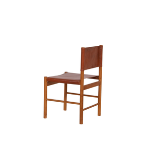 Muebles de salón Silla de cuero con marco de madera de teca maciza Comodidad y estilo atemporal para la decoración del hogar - Product Image 4