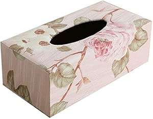 Caja de pañuelos de madera clásica con estampado para interiores del hogar, caja de pañuelos de madera con estampado para uso en la cocina y el comedor, hecha a mano. - Product Image 4