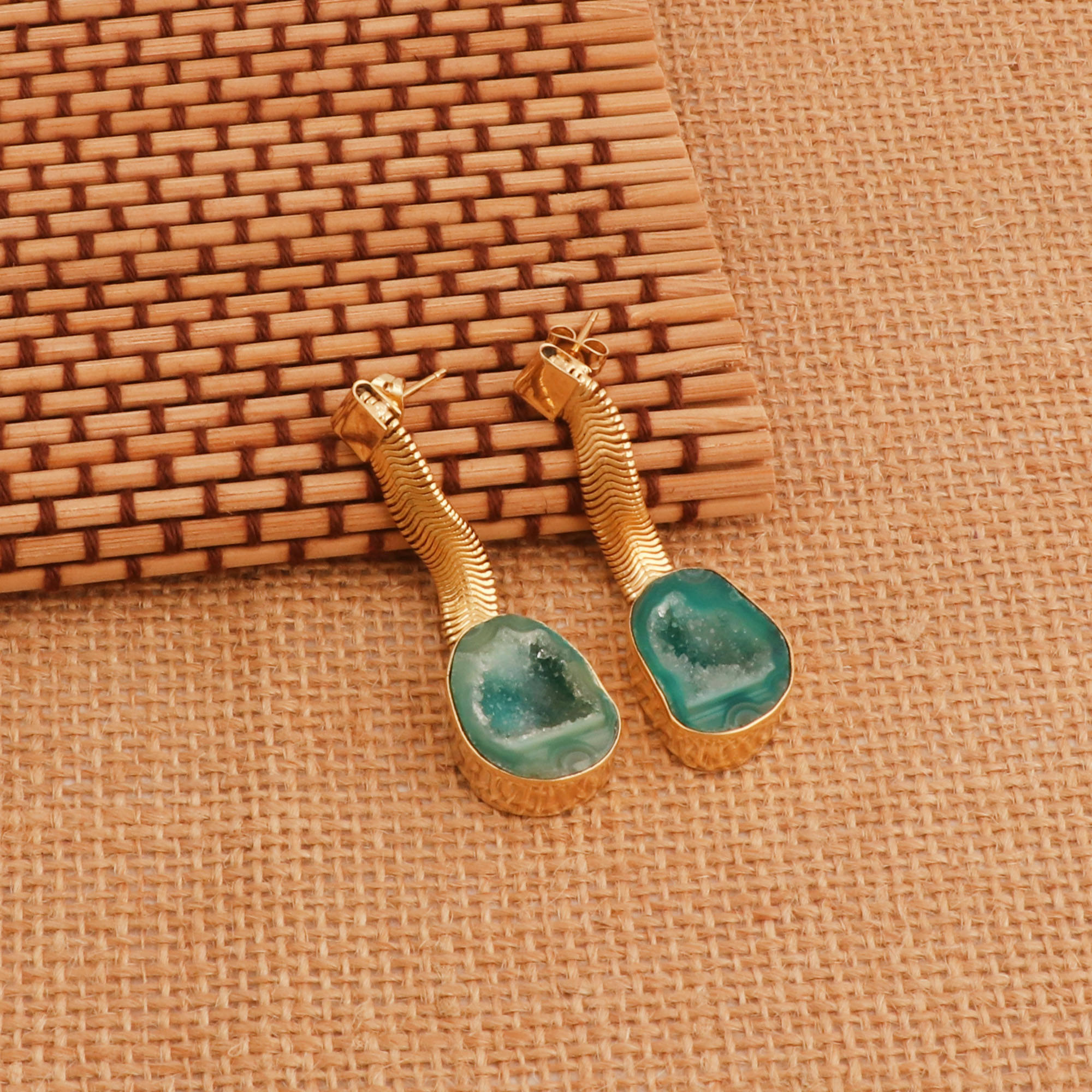 Green Geode Agate Druzy