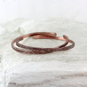 Traditional handmade <b>copper</b> <b>bracelet</b> for global jewelry trade with smooth polish and strong durable construction - Product Image 1