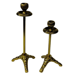 Vente en gros de bougeoir décoratif fait à la main couleur or pour décoration de table chandelier de dîner - Product Image 1