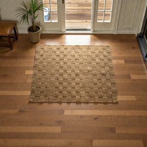 Tapis de prière moderne en jute naturelle fait à la main, tissage plat écologique, durable, texturé, extra épais, tapis de salon - Product Image 6