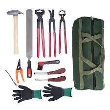 Kit de equipo de herrador de alta calidad profesional, herramientas de equipo de herrador, cortador de pinzas, mango, cuchillo, suministros estables equinos - Product Image 4