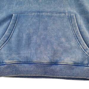 เสื้อฮู้ดขนแกะสำหรับผู้ชายกันหดลายทึบปัก3D สกรีนลายปะติดเสื้อซักลายกรด - Product Image 4