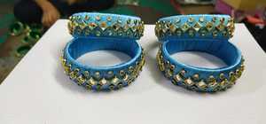 Bán buôn lụa chủ đề Ấn Độ Bangles <span class=keywords><strong>Set</strong></span> cho phụ nữ và trẻ em gái, Wedding party mặc Bangles Ấn Độ dây đeo cổ tay vòng đeo tay - Product Image 2