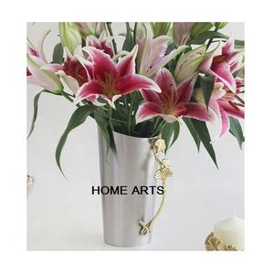 Hammered Silver Color Stainless Steel <b>Flower</b> Vase Set Of 2 <b>Top</b> Quality Customized Size <b>Table</b> Vase <b>For</b> Hot Sale - Product Image 6