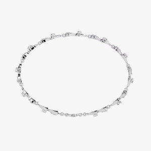 Bracelet de tennis personnalisé en or blanc 18 carats avec diamants de laboratoire taillés en rond pour femmes - Product Image 4