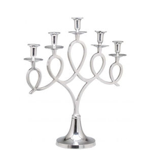 Vente chaude centre de table de mariage bougeoir candélabre bougeoir en argent pour la maison hôtel fournitures au prix de grossiste - Product Image 2
