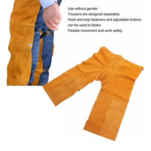 Haute Performance Heavy Duty Soudage Sécurité Split Tablier en cuir Vêtements de protection incendie réglables Pantalons pour soudeurs - Product Image 3