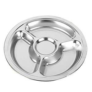 Plat de service de fruits secs Mariage et restaurant Dîner Plats de service 5 sections Forme ronde Métal Aluminium Plat de service Table - Product Image 5